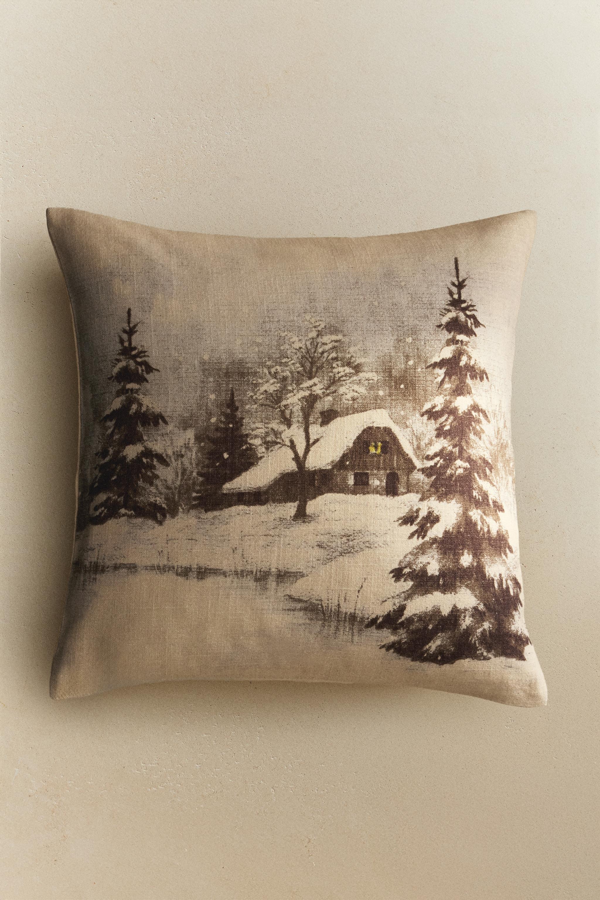 NEVADA HOUSE CHRISTMAS THROW PILLOW COVER